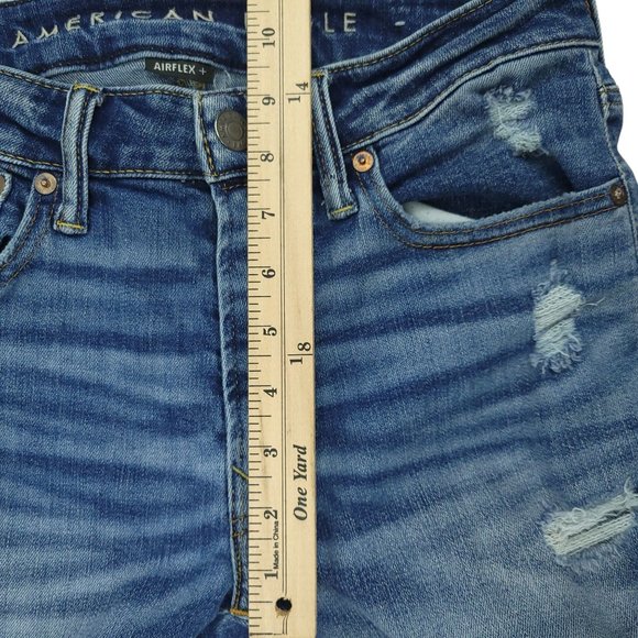 American Eagle Airflex + Jeans Move Free Slim Stretch Mens 29x32 Distressed Blue - Picture 9 of 12